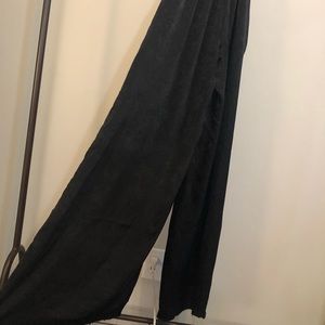 High waisted, wide leg, silk like pants